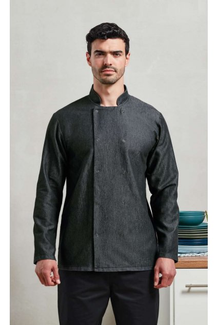 CHEF'S DENIM JACKET Black Denim (Vyberte barvu černá džínovina, Velikost XS)