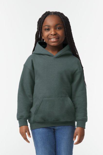 HEAVY BLEND™ YOUTH HOODED SWEATSHIRT Black (Vyberte barvu černá, Velikost L)