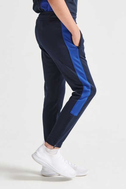 KIDS' KNITTED TRACKSUIT PANTS Black/Red (Vyberte barvu černá / červená, Velikost 5/6)