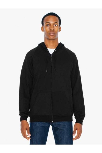 UNISEX CALIFORNIA FLEECE ZIP HOODED SWEATSHIRT Black (Vyberte barvu černá, Velikost S)