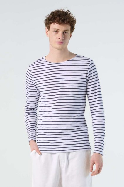 SOL'S MARINE MEN - LONG SLEEVE STRIPED T-SHIRT White/Navy (Vyberte barvu bílá / námořnická modrá, Velikost S)