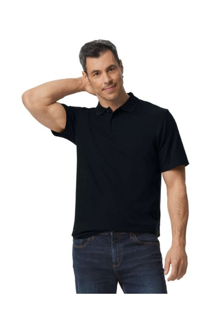 SOFTSTYLE<SUP>®</SUP> ADULT DOUBLE PIQUÉ POLO White (Vyberte barvu bílá, Velikost S)