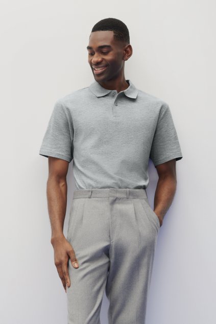 SOFTSTYLE<SUP>®</SUP> ADULT DOUBLE PIQUÉ POLO White (Vyberte barvu bílá, Velikost S)