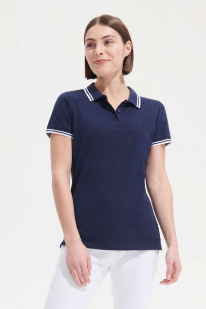 SOL'S PASADENA WOMEN - POLO SHIRT Red/White (Vyberte barvu červená / bílá, Velikost S)