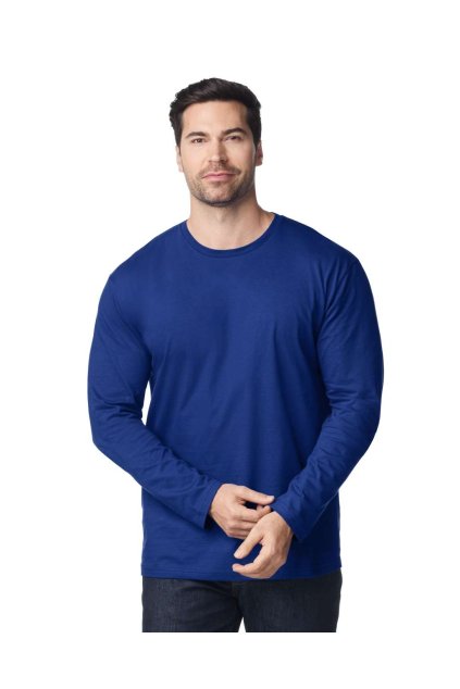 SOFTSTYLE<SUP>™</SUP> ADULT LONG SLEEVE T-SHIRT Black (Vyberte barvu černá, Velikost S)