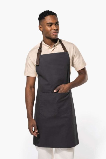 VINTAGE COTTON APRON Vintage Charcoal (Vyberte barvu vintage šedé uhlí, Velikost U)