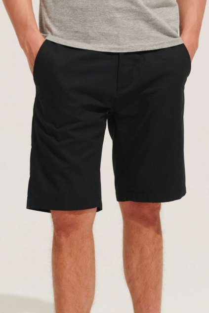 SOL'S JASPER - MEN'S CHINO SHORTS Black (Vyberte barvu černá, Velikost 38)