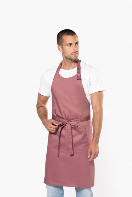 POLYESTER COTTON APRON WITH POCKET Beige (Vyberte barvu béžová, Velikost U)