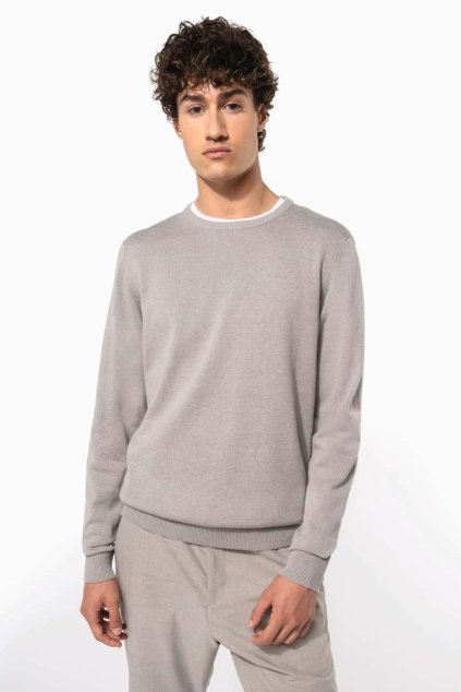 MEN'S CREW NECK JUMPER Black (Vyberte barvu černá, Velikost S)