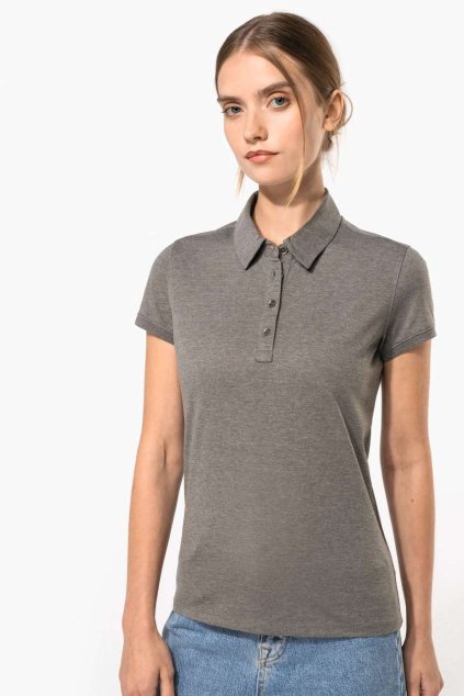 LADIES' SHORT SLEEVED JERSEY POLO SHIRT Black (Vyberte barvu černá, Velikost XS)
