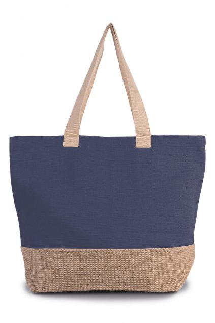 RUSTIC JUCO HOLD-ALL SHOPPER BAG Patriot Blue/Natural (Vyberte barvu vlastenecká modrá / přírodní, Velikost U)