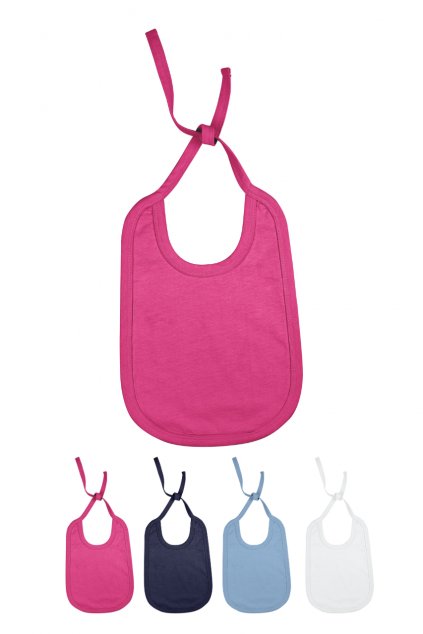 BABIES' COTTON BIB Fuchsia (Vyberte barvu fuchsiová růžová, Velikost U)