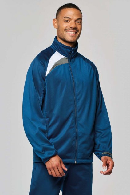 UNISEX TRACKSUIT TOP Sporty Royal Blue/Black/Storm Grey (Vyberte barvu sportovní královská modrá / černá / šedá bouře, Velikost S)