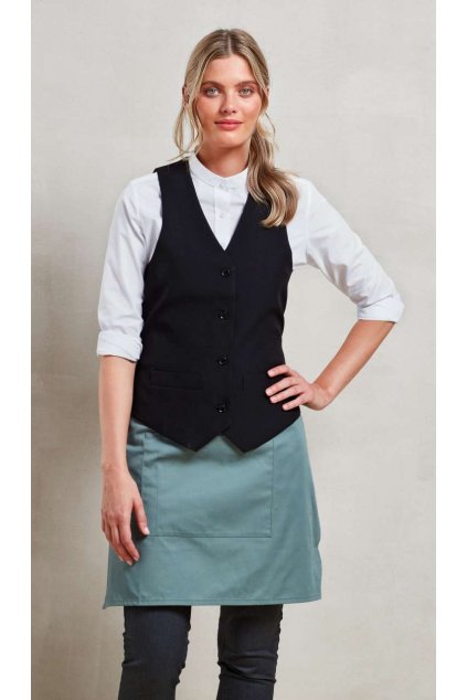 WOMEN'S LINED POLYESTER WAISTCOAT Black (Vyberte barvu černá, Velikost XXS)