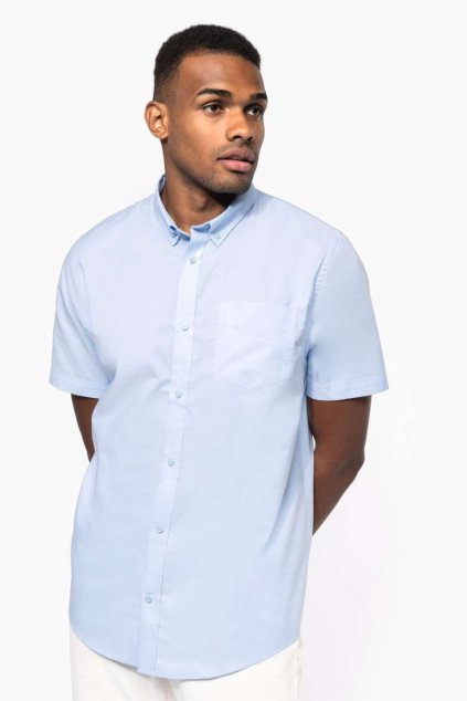 MEN'S SHORT-SLEEVED OXFORD SHIRT White (Vyberte barvu bílá, Velikost S)