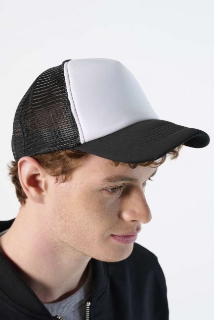 SOL'S BUBBLE - FIVE PANEL MESH CAP Black (Vyberte barvu černá, Velikost U)