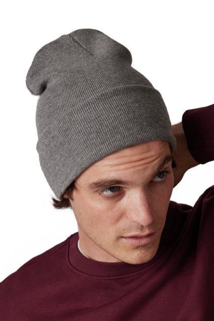 BEANIE WITH TURN-UP Dark Grey (Vyberte barvu tmavě šedá, Velikost U)