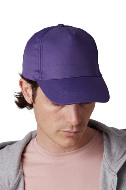 POLYESTER CAP - 5 PANELS Black (Vyberte barvu černá, Velikost U)