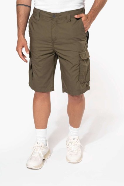 MEN'S LIGHTWEIGHT MULTIPOCKET BERMUDA SHORTS Beige (Vyberte barvu béžová, Velikost 38)