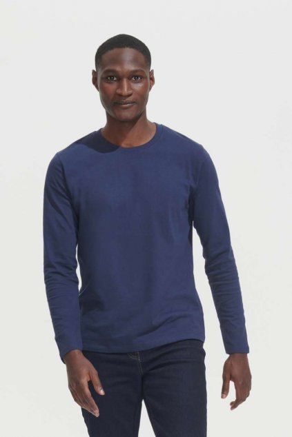 SOL'S <I>IMPERIAL</I> LSL MEN - LONG-SLEEVE T-SHIRT Deep Black (Vyberte barvu hlubinná černá, Velikost S)
