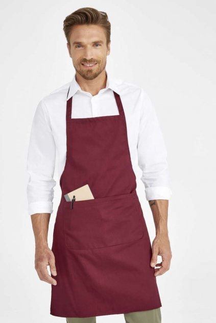 SOL'S GRAMERCY - LONG APRON WITH POCKET Black (Vyberte barvu černá, Velikost U)