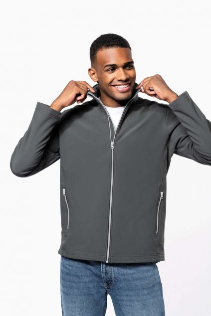 MEN’S 2-LAYER SOFTSHELL JACKET Black (Vyberte barvu černá, Velikost M)