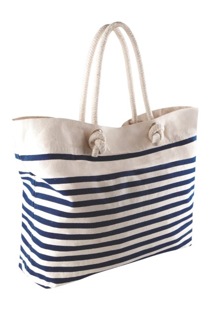 BEACH BAG Natural/Navy (Vyberte barvu přírodní / námořnická modrá, Velikost U)