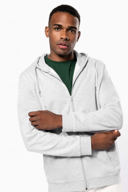 FULL ZIP HOODED SWEATSHIRT Black (Vyberte barvu černá, Velikost M)