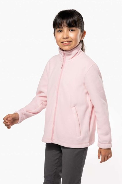 KIDS' FULL ZIP FLEECE JACKET Black (Vyberte barvu černá, Velikost 6/8)