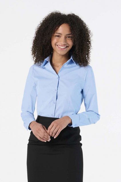 SOL'S EDEN - LONG SLEEVE STRETCH WOMEN'S SHIRT Black (Vyberte barvu černá, Velikost 2XL)