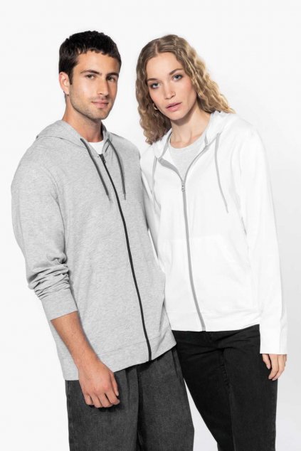 LIGHTWEIGHT COTTON HOODED SWEATSHIRT Black (Vyberte barvu černá, Velikost M)