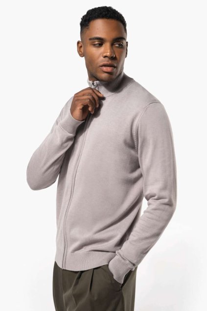 MEN'S FULL ZIP CARDIGAN Black (Vyberte barvu černá, Velikost 4XL)