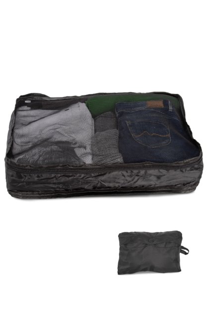 LUGGAGE ORGANISER STORAGE POUCH - LARGE Black (Vyberte barvu černá, Velikost L)