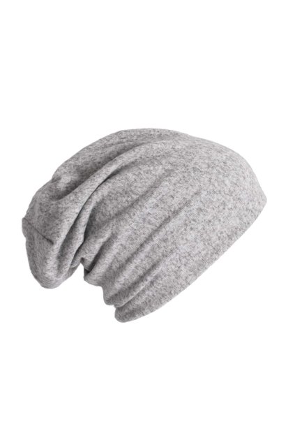 KNITTED BEANIE Light Grey Heather (Vyberte barvu světle šedá žíhaná, Velikost U)