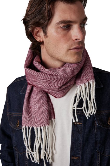 FRINGED SCARF Dark Grey/Natural (Vyberte barvu tmavě šedá / přírodní, Velikost U)