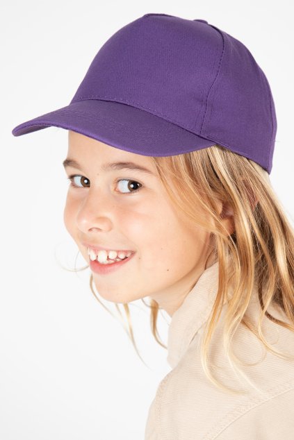 KIDS' COTTON CAP - 5 PANELS Black (Vyberte barvu černá, Velikost U)