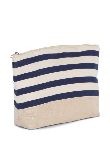 NAUTICAL PRINT ACCESSORIES POUCH Natural/Navy (Vyberte barvu přírodní / námořnická modrá, Velikost U)