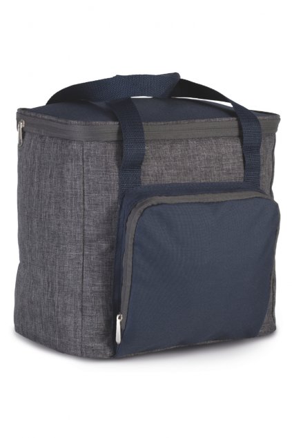 COOL BAG WITH ZIPPED POCKET Dark Grey Heather/Navy (Vyberte barvu tmavě šedá žíhaná / námořnická modrá, Velikost U)