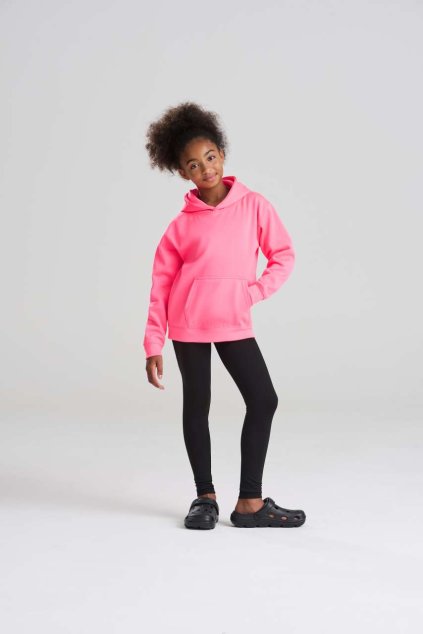 KIDS ELECTRIC HOODIE Electric Green (Vyberte barvu elektrická zelená, Velikost 5/6)