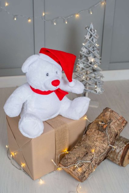 CHRISTMAS ZIPPIE BEAR White (Vyberte barvu bílá, Velikost U)
