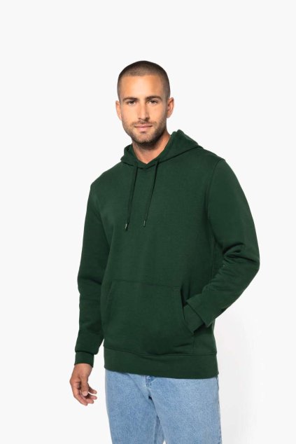 MEN'S ECO-FRIENDLY HOODED SWEATSHIRT Black (Vyberte barvu černá, Velikost S)