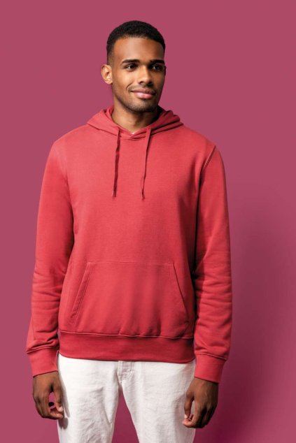 MEN'S ECO-FRIENDLY HOODED SWEATSHIRT Black (Vyberte barvu černá, Velikost S)