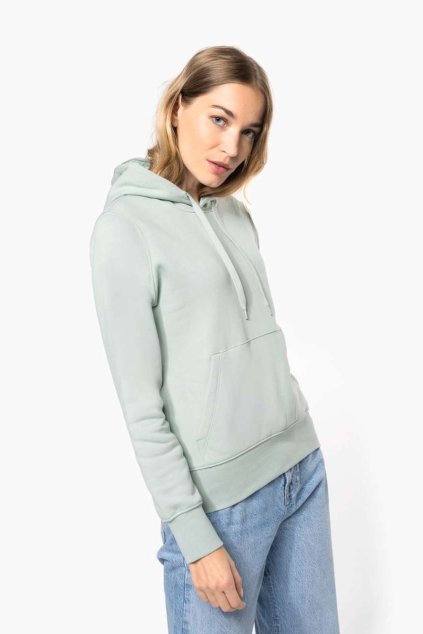 LADIES' ECO-FRIENDLY HOODED SWEATSHIRT Black (Vyberte barvu černá, Velikost XS)