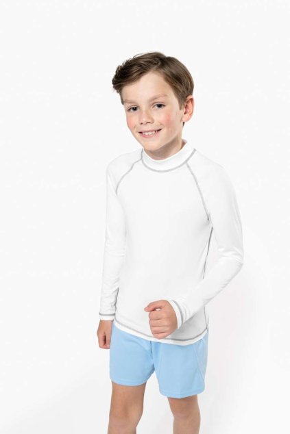 CHILDREN’S LONG-SLEEVED TECHNICAL T-SHIRT WITH UV PROTECTION Fluorescent Yellow (Vyberte barvu fluorescenční žlutá, Velikost 4/6)