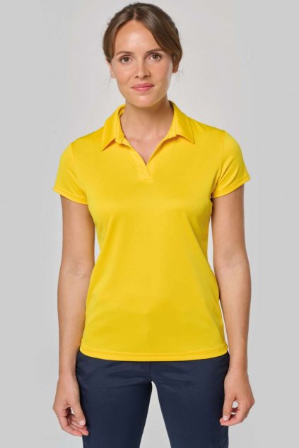 LADIES' SHORT-SLEEVED POLO SHIRT Aqua Blue (Vyberte barvu vodní modrá, Velikost L)
