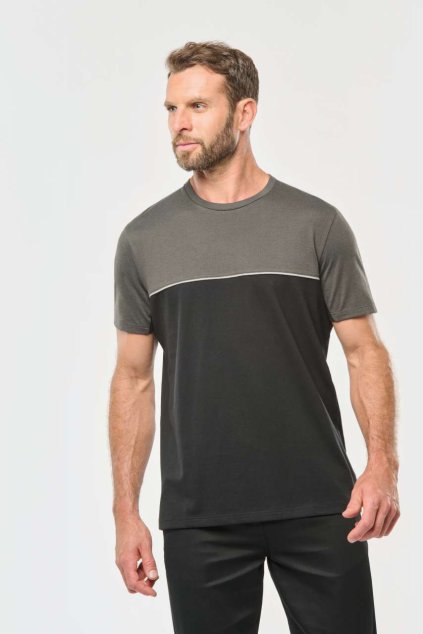 UNISEX ECO-FRIENDLY SHORT SLEEVE TWO-TONE T-SHIRT Black/Red (Vyberte barvu černá / červená, Velikost XS)