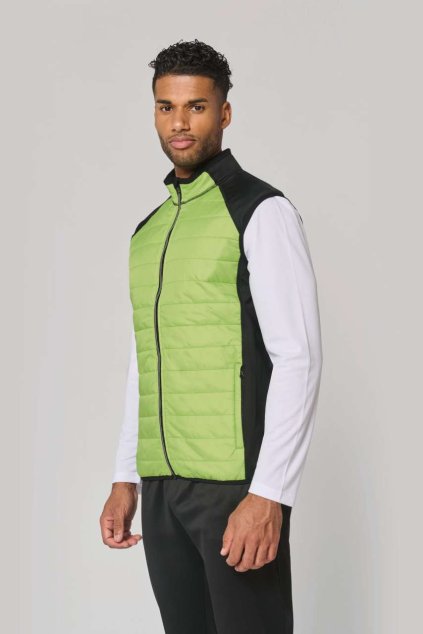 DUAL-FABRIC SLEEVELESS SPORTS JACKET Black/Black (Vyberte barvu černá / černá, Velikost XS)