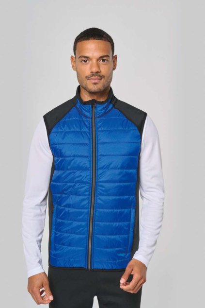 DUAL-FABRIC SLEEVELESS SPORTS JACKET Black/Black (Vyberte barvu černá / černá, Velikost XS)