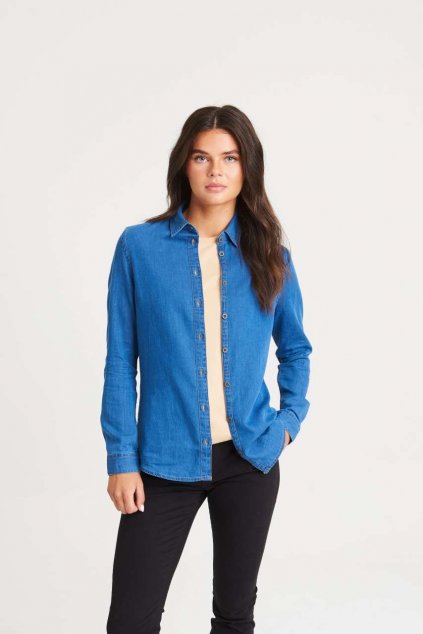 LUCY DENIM SHIRT Black (Vyberte barvu černá, Velikost XS)