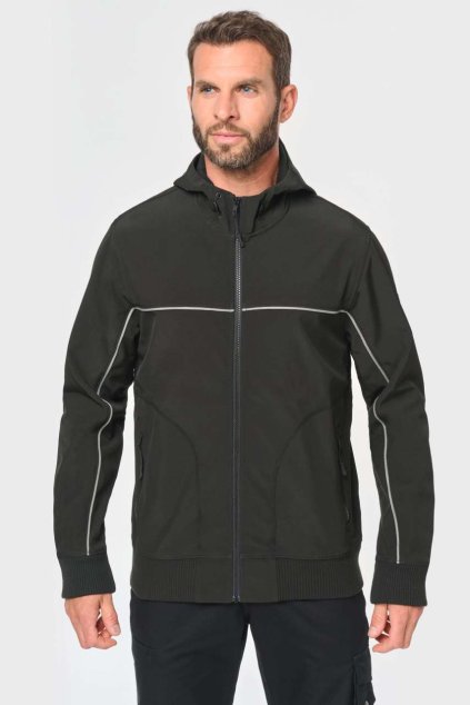 UNISEX 3-LAYER TWO-TONE BIONIC SOFTSHELL JACKET Black/Orange (Vyberte barvu černá / oranžová, Velikost L)